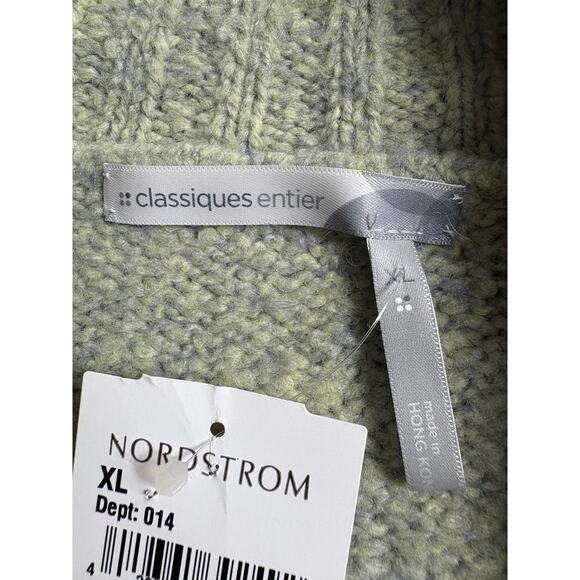 Classiques Entier Women's Green Pullover V Neck Sweater Size XL NWT - Picture 6 of 10
